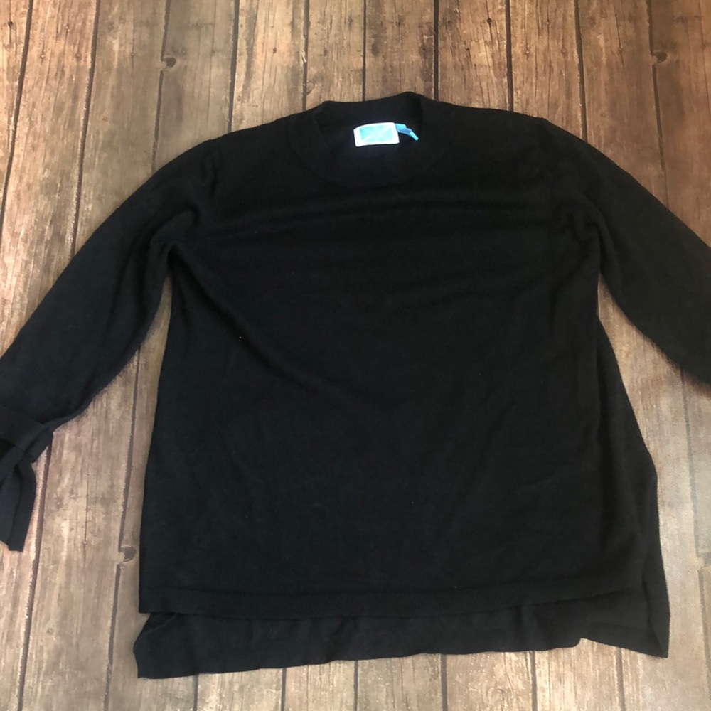 survival Black Sweater with wrist ties Sz S
